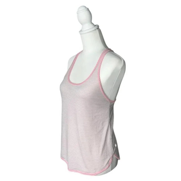 Lululemon What The Sport Singlet Silver Stripe White Naked - Picture 4 of 5